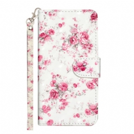 Folio Deksel Til Xiaomi Redmi 10A Med Kjede Stropp Liberty Flowers