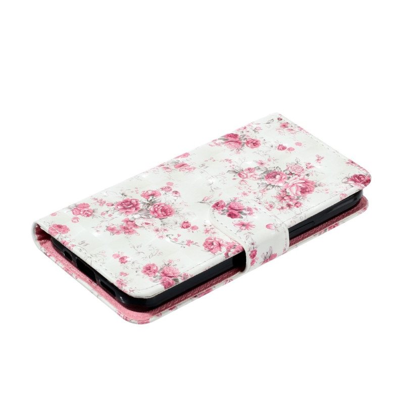 Folio Deksel Til Xiaomi Redmi 10A Med Kjede Stropp Liberty Flowers