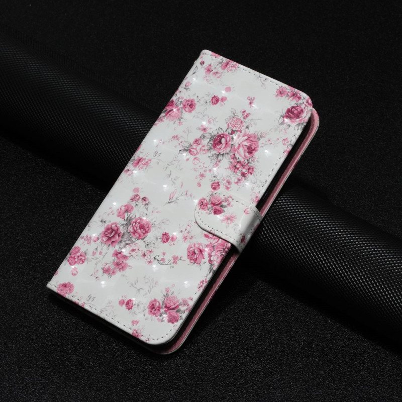 Folio Deksel Til Xiaomi Redmi 10A Med Kjede Stropp Liberty Flowers