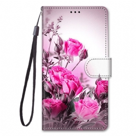 Folio Deksel Til Xiaomi Redmi 10A Med Kjede Stropp Roses