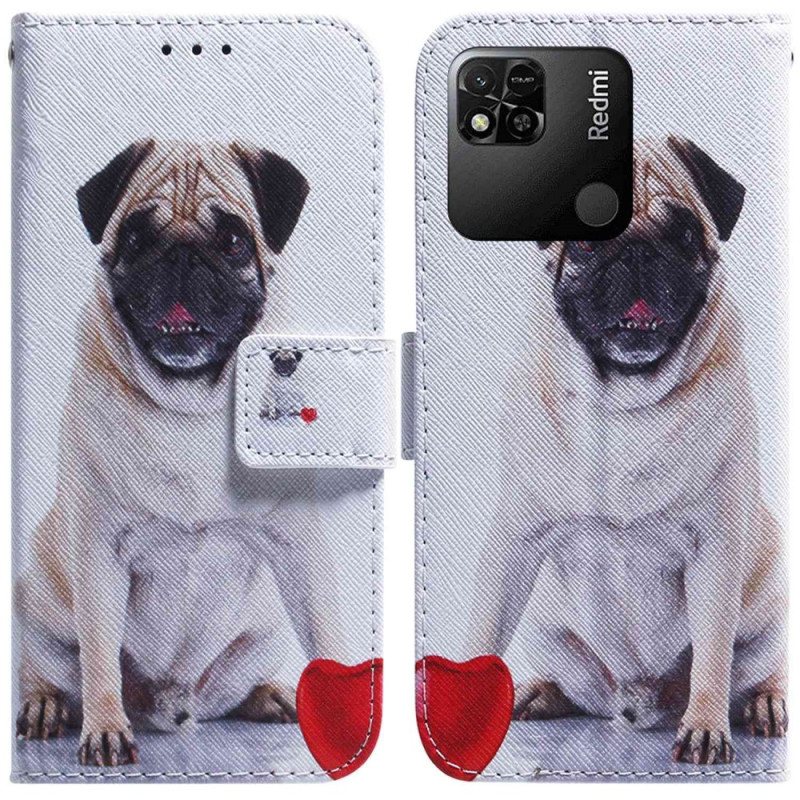 Folio Deksel Til Xiaomi Redmi 10A Mops Hund