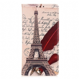 Folio Deksel Til Xiaomi Redmi 10A Poetens Eiffeltårn