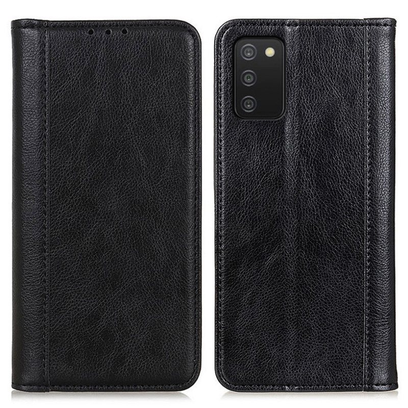 Beskyttelse Deksel Til Samsung Galaxy A03s Folio Deksel Litchi Business Split Leather