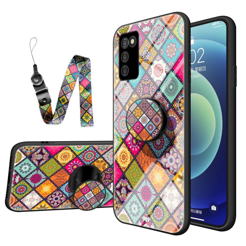 Deksel Til Samsung Galaxy A03s Patchwork Magnetisk Holder