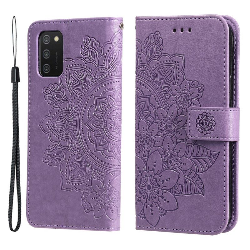 Folio Deksel Til Samsung Galaxy A03s Blomstermandala