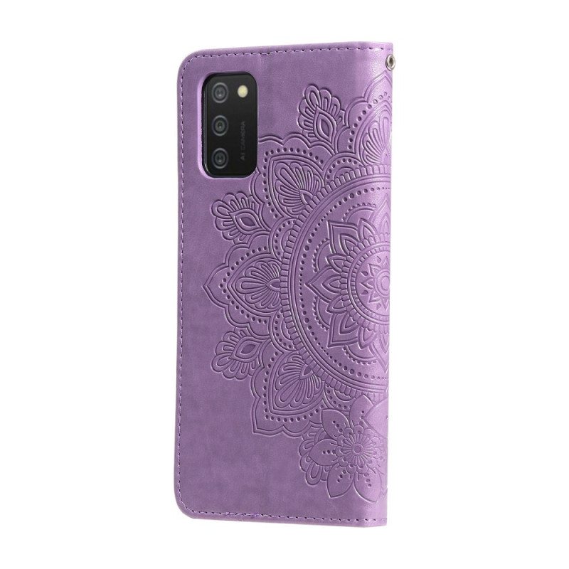 Folio Deksel Til Samsung Galaxy A03s Blomstermandala