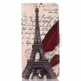 Folio Deksel Til Samsung Galaxy A03s Poetens Eiffeltårn