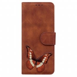 Folio Deksel Til Samsung Galaxy A03s Skin-touch Butterfly