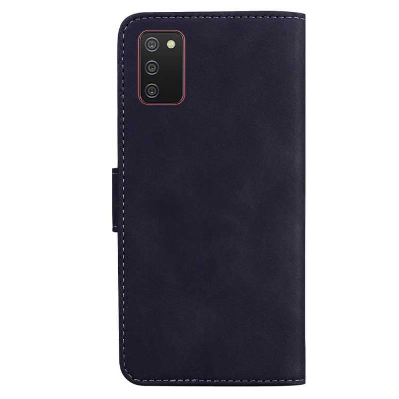 Folio Deksel Til Samsung Galaxy A03s Skin-touch Butterfly