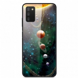 Mobildeksel Til Samsung Galaxy A03s Solar System Planet Herdet Glass