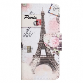 Lærdeksel Til OnePlus 10T 5G Vintage Eiffeltårnet
