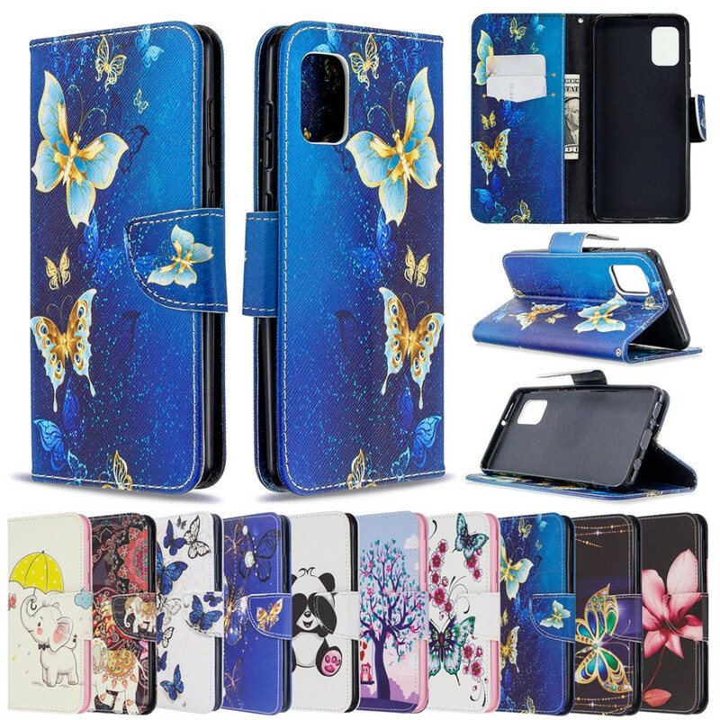 Folio Deksel Til Samsung Galaxy A31 Butterflies Kings