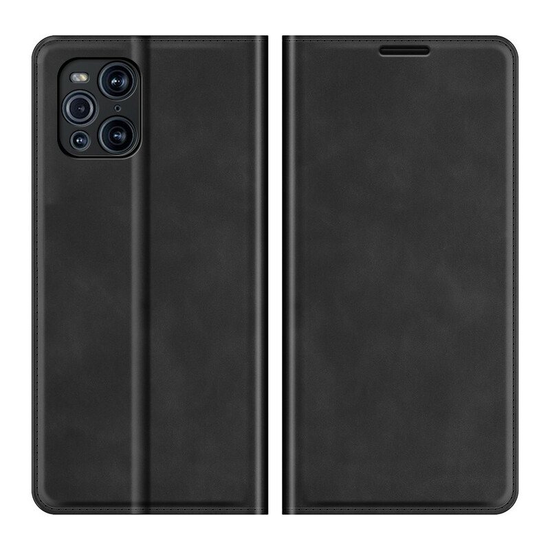 Beskyttelse Deksel Til Oppo Find X3 Pro Folio Deksel Mykt Skinneffekt