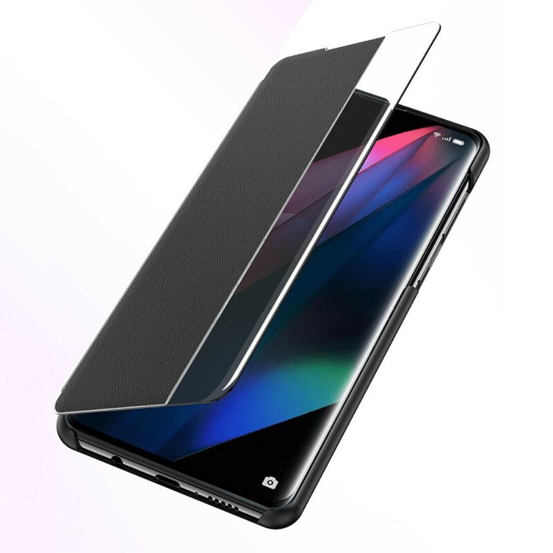 Beskyttelse Deksel Til Oppo Find X3 Pro Teksturert Kunstskinn