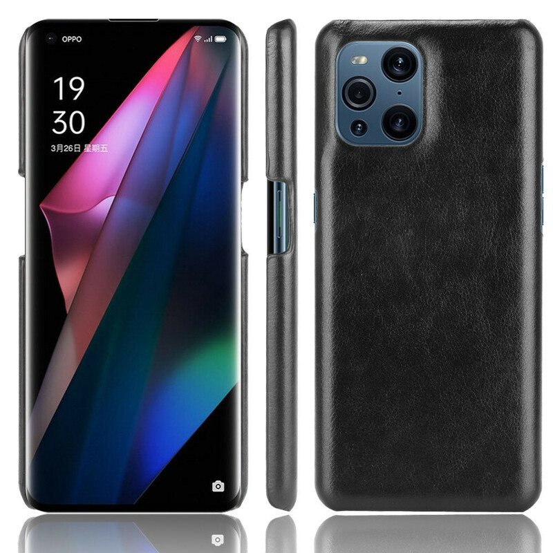 Deksel Til Oppo Find X3 Pro Litchi Skinneffekt