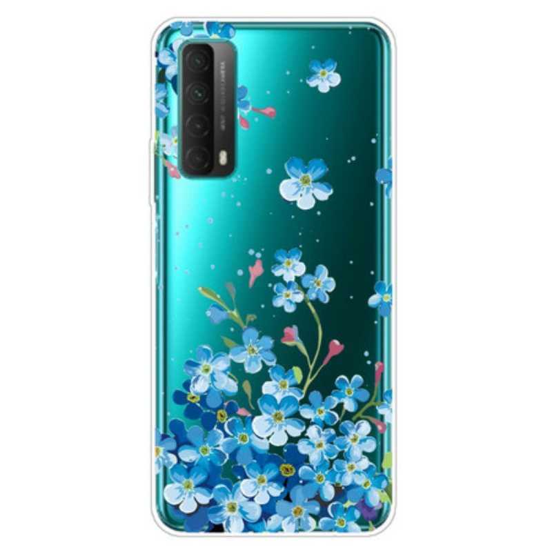 Deksel Til Huawei P Smart 2021 Bukett Med Blå Blomster