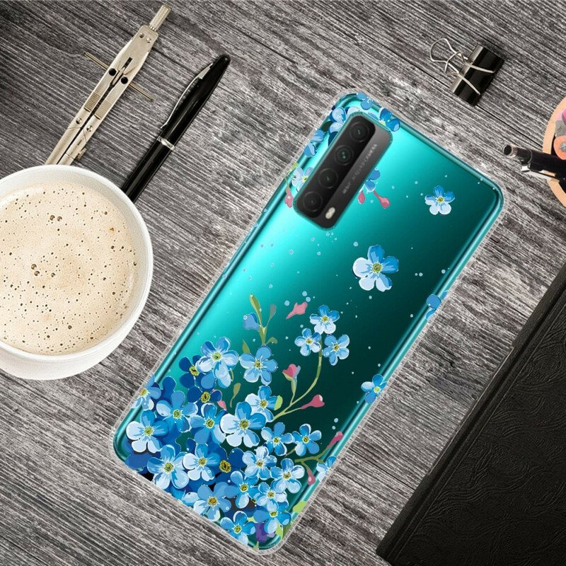 Deksel Til Huawei P Smart 2021 Bukett Med Blå Blomster