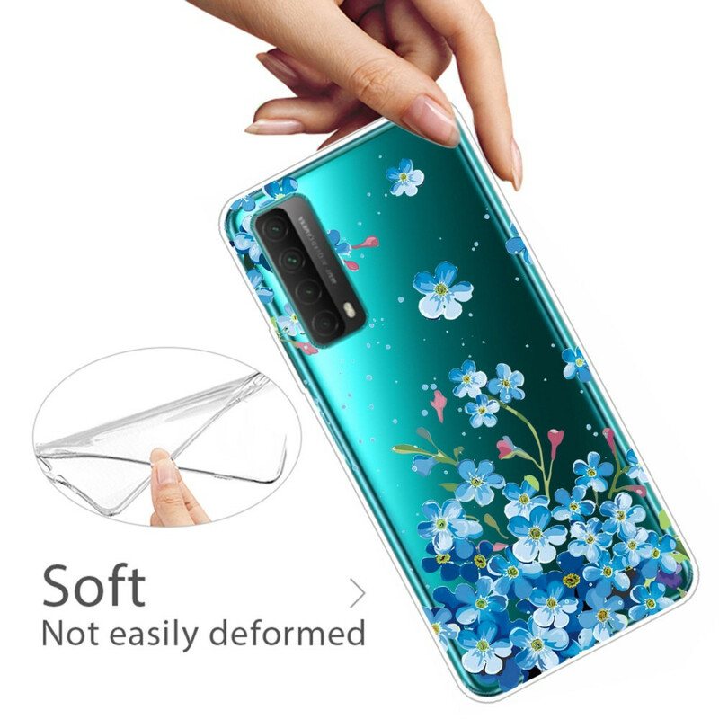 Deksel Til Huawei P Smart 2021 Bukett Med Blå Blomster