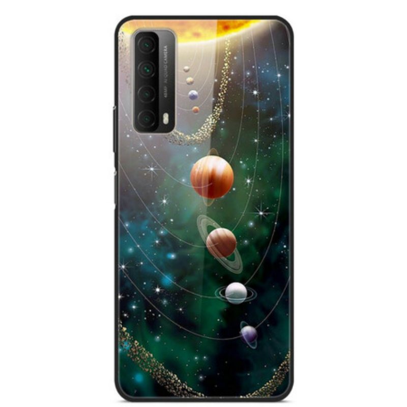 Deksel Til Huawei P Smart 2021 Solar System Planet Herdet Glass