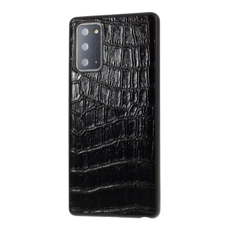 Deksel Til Samsung Galaxy Note 20 Ekte Crocodile Texture Lær