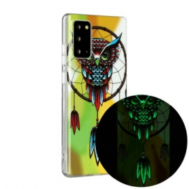 Deksel Til Samsung Galaxy Note 20 Fluorescerende Owl Dream Catcher