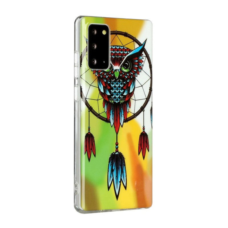 Deksel Til Samsung Galaxy Note 20 Fluorescerende Owl Dream Catcher