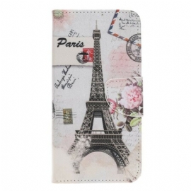 Folio Deksel Til Huawei P Smart Z Retro Eiffeltårnet