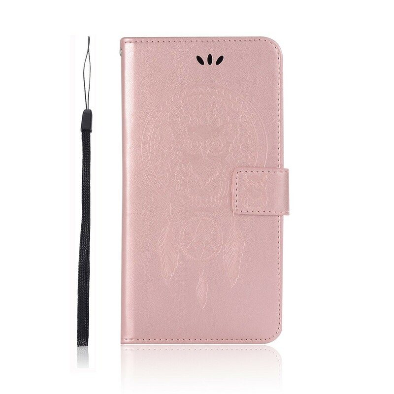 Folio Deksel Til Huawei P Smart Z Skinneffekt Dream Catcher Owl