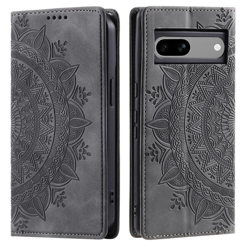 Folio Deksel Google Pixel 8a Mandala Semsket Skinneffekt