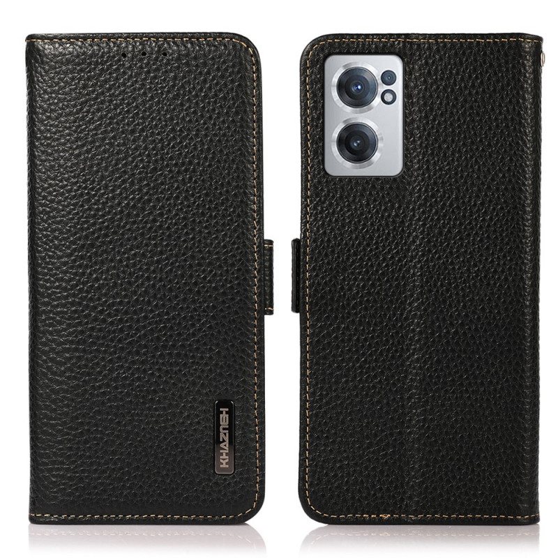 Folio Deksel Til OnePlus Nord CE 2 5G Litchi Leather Kazneh