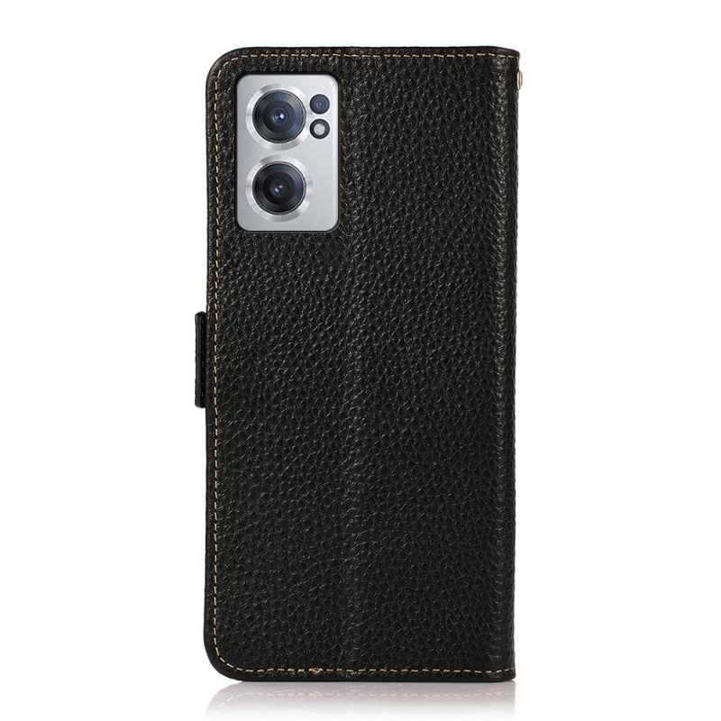 Folio Deksel Til OnePlus Nord CE 2 5G Litchi Leather Kazneh