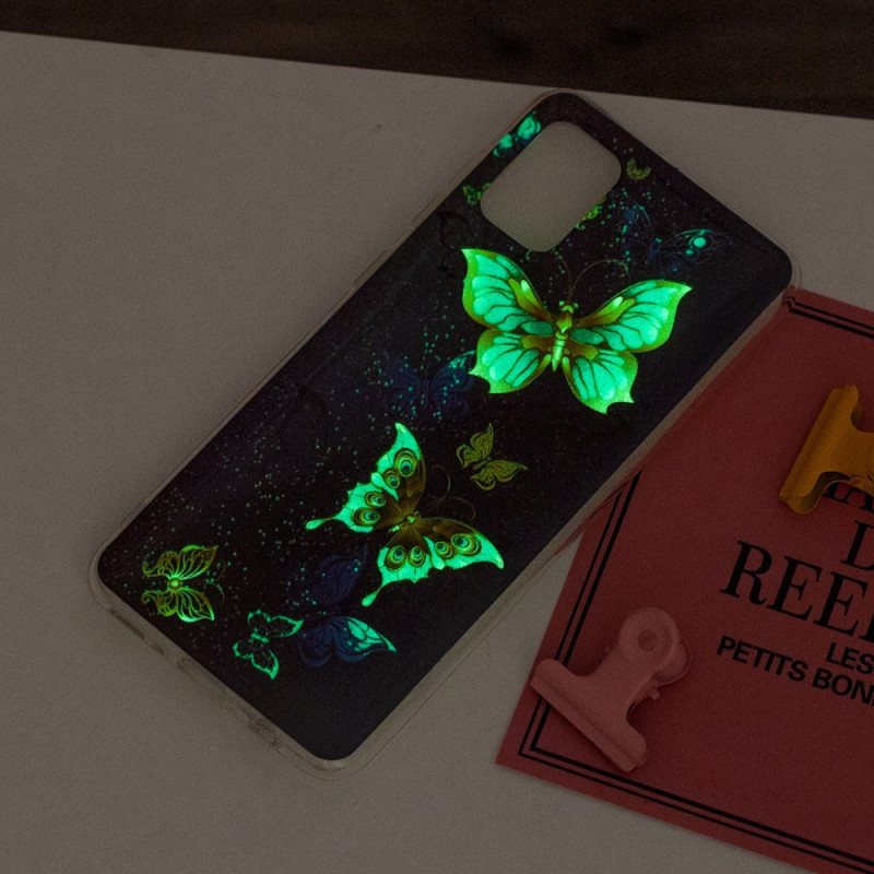 Deksel Til Xiaomi Mi 11 Lite 4G / 5G / 5G NE Fluorescerende Gullsommerfugler