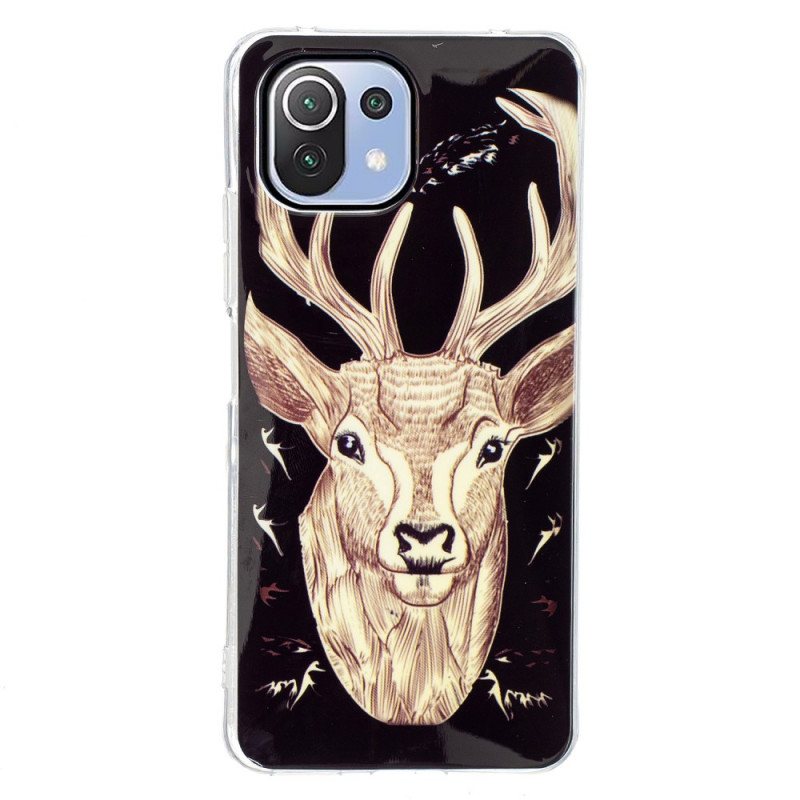 Deksel Til Xiaomi Mi 11 Lite 4G / 5G / 5G NE Fluorescerende Majestic Deer