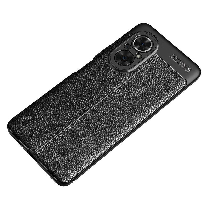 Mobildeksel Til Honor 50 SE Dobbel Linje Litchi Leather Effect