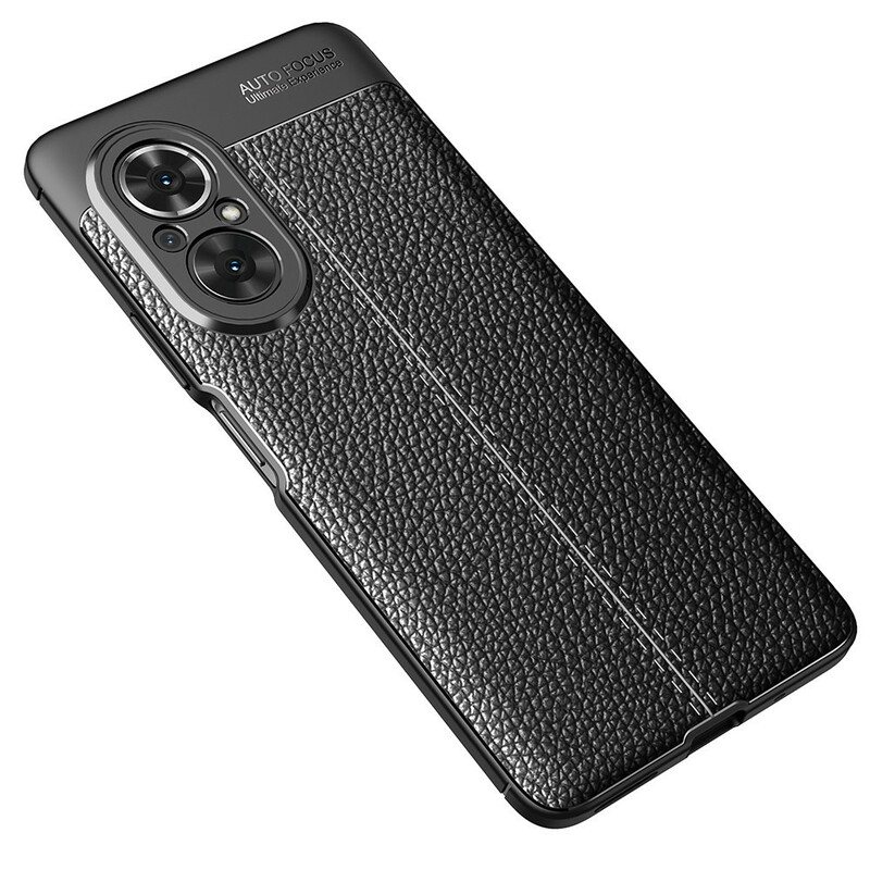 Mobildeksel Til Honor 50 SE Dobbel Linje Litchi Leather Effect