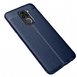 Mobildeksel Til Xiaomi Redmi Note 9 Skinneffekt Litchi Dobbel Linje