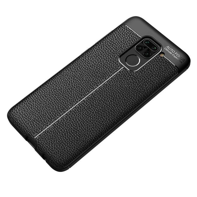 Mobildeksel Til Xiaomi Redmi Note 9 Skinneffekt Litchi Dobbel Linje