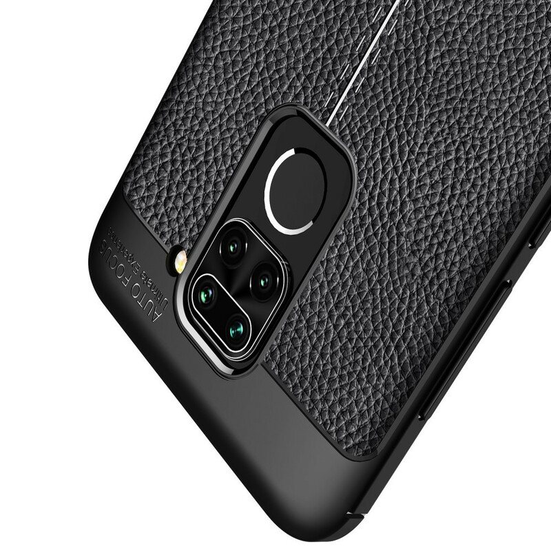 Mobildeksel Til Xiaomi Redmi Note 9 Skinneffekt Litchi Dobbel Linje