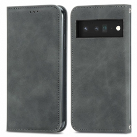 Beskyttelse Deksel Til Google Pixel 6 Pro Folio Deksel Vintage Skin-touch Design