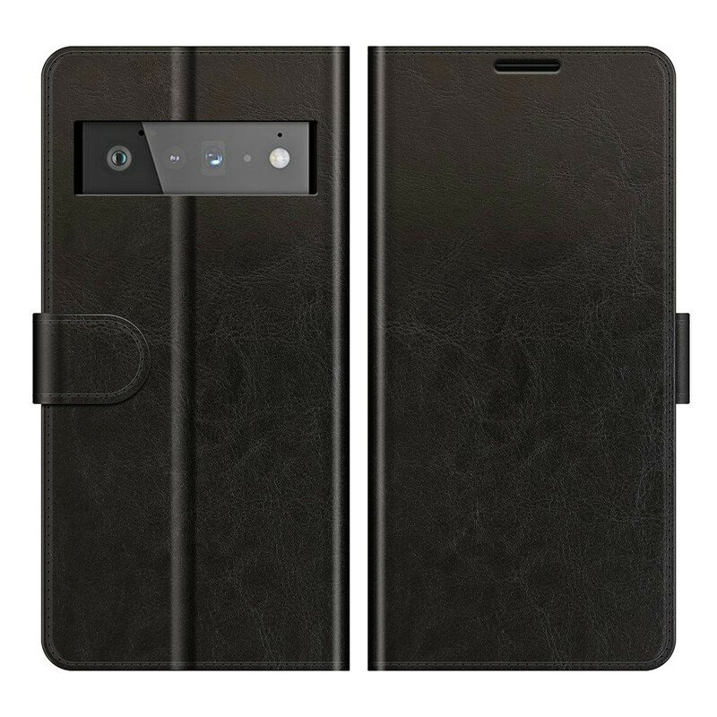 Folio Deksel Til Google Pixel 6 Pro Ultra Imitert Skinn