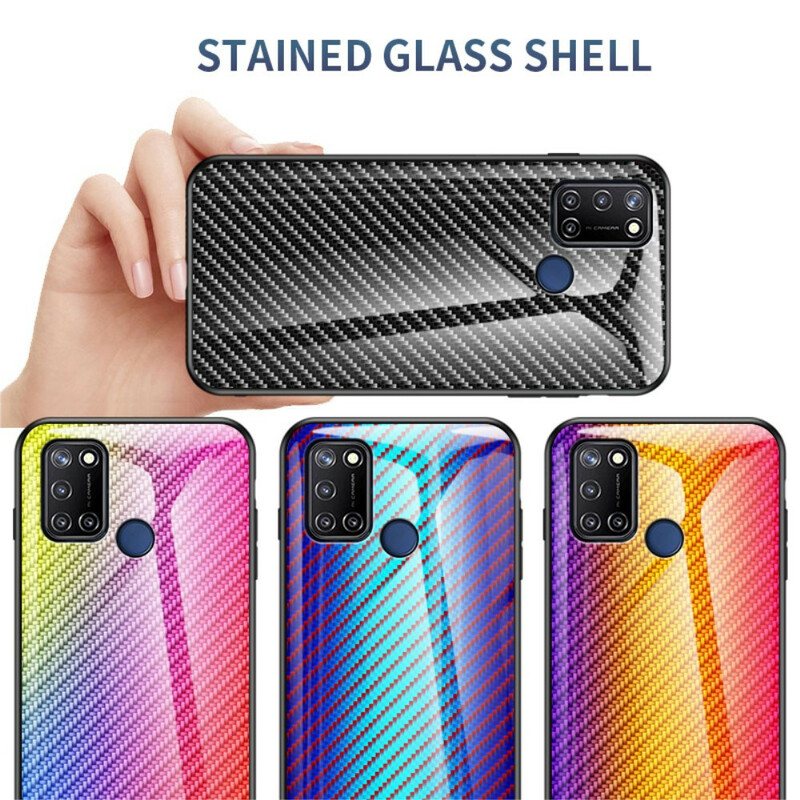 Deksel Til Realme 7i Karbonfiber Herdet Glass