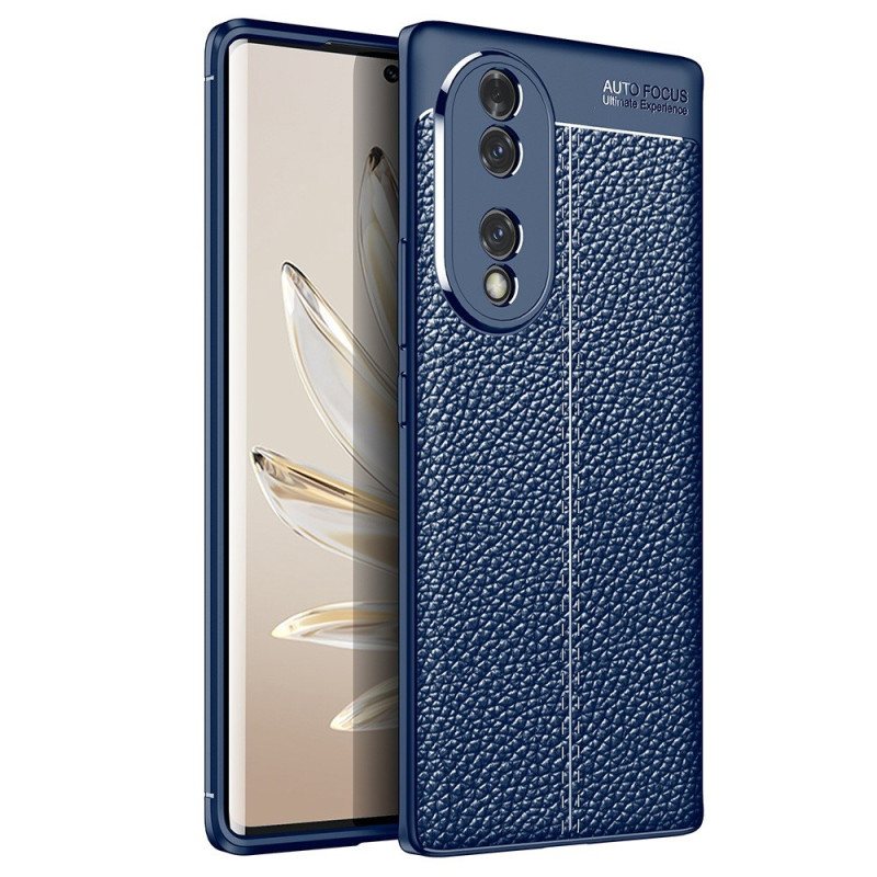 Deksel Til Honor 70 Dobbel Linje Litchi Leather Effect