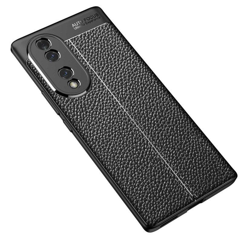 Deksel Til Honor 70 Dobbel Linje Litchi Leather Effect