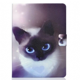 Folio Deksel Til iPad Air (2022) (2020) Blue Eyed Cat