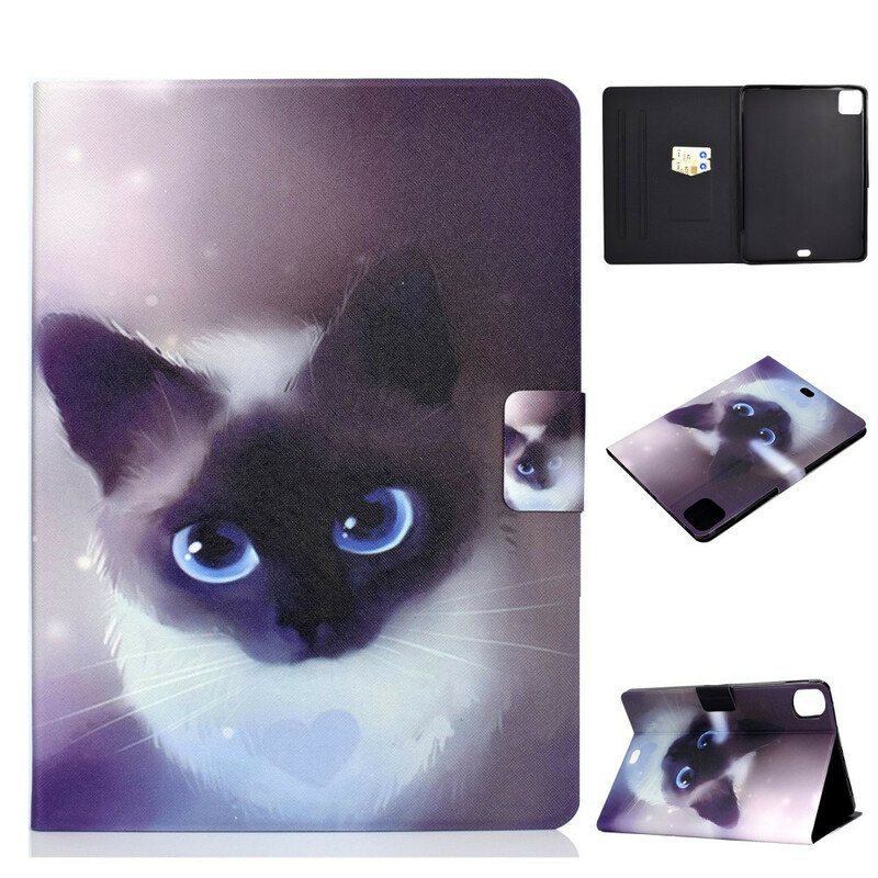 Folio Deksel Til iPad Air (2022) (2020) Blue Eyed Cat