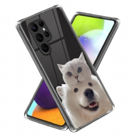 Deksel Samsung Galaxy S24 Ultra 5g Katt Og Hund Beskyttelse Deksel