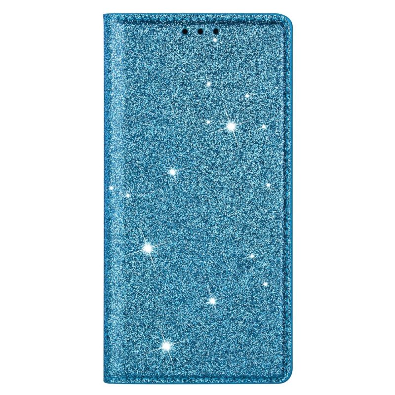 Folio Deksel Lær Samsung Galaxy S24 Ultra 5g Mobildeksel Glitter