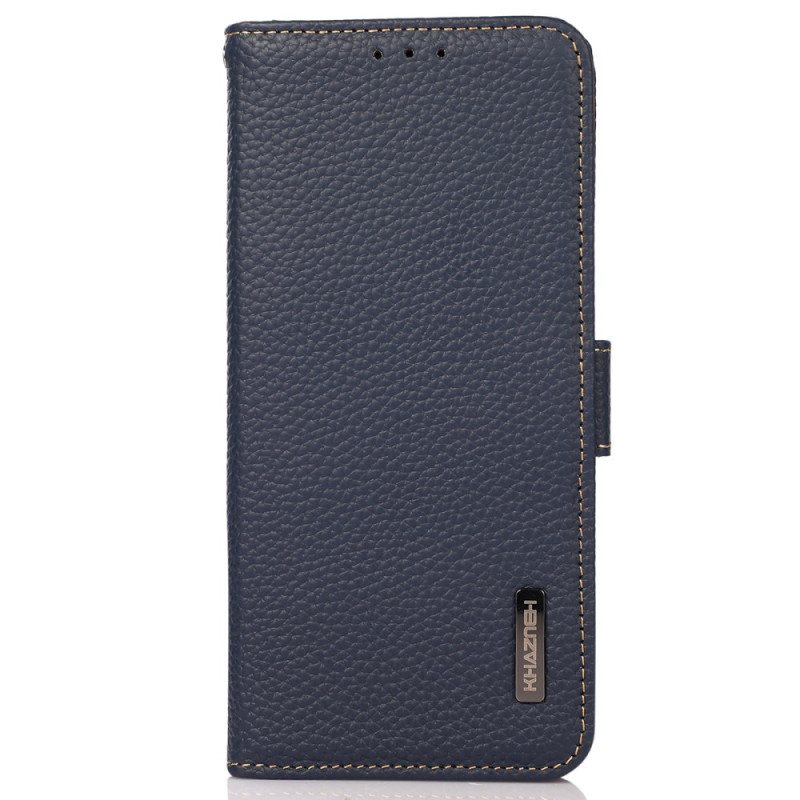 Folio Deksel Samsung Galaxy S24 Ultra 5g Khazneh Litchi Leather Beskyttelse Deksel