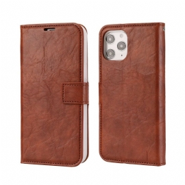 Deksel Folio Deksel Til iPhone 12 Pro Max Avtakbar Distressed Skinnstil