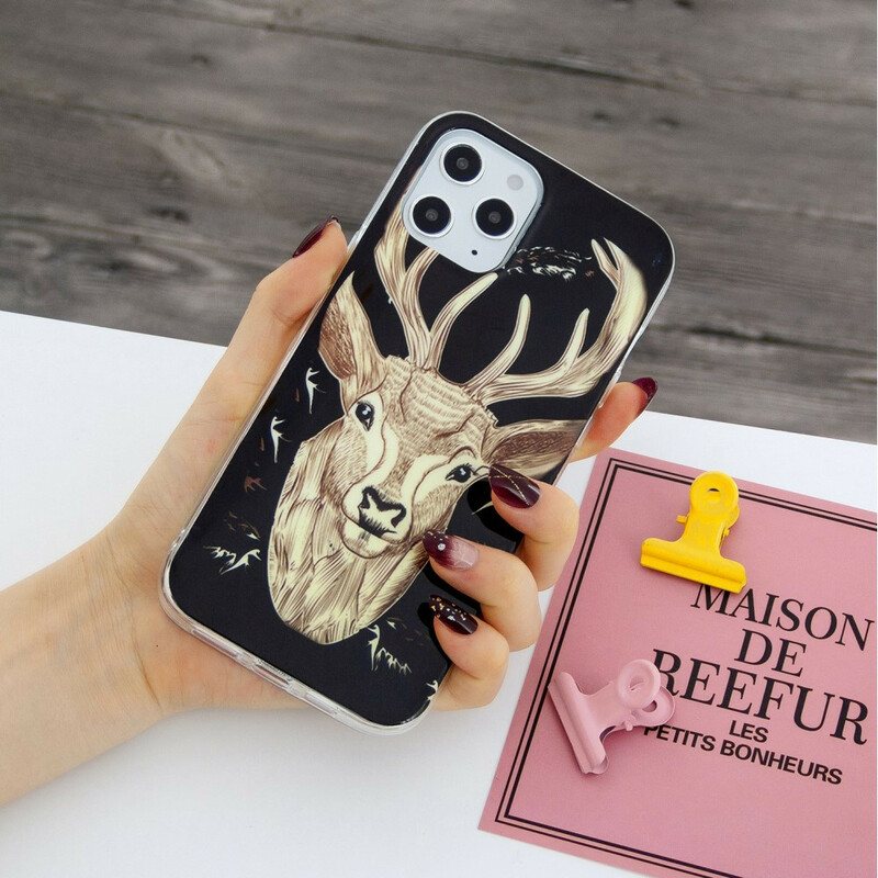 Deksel Til iPhone 12 Pro Max Fluorescerende Majestic Deer